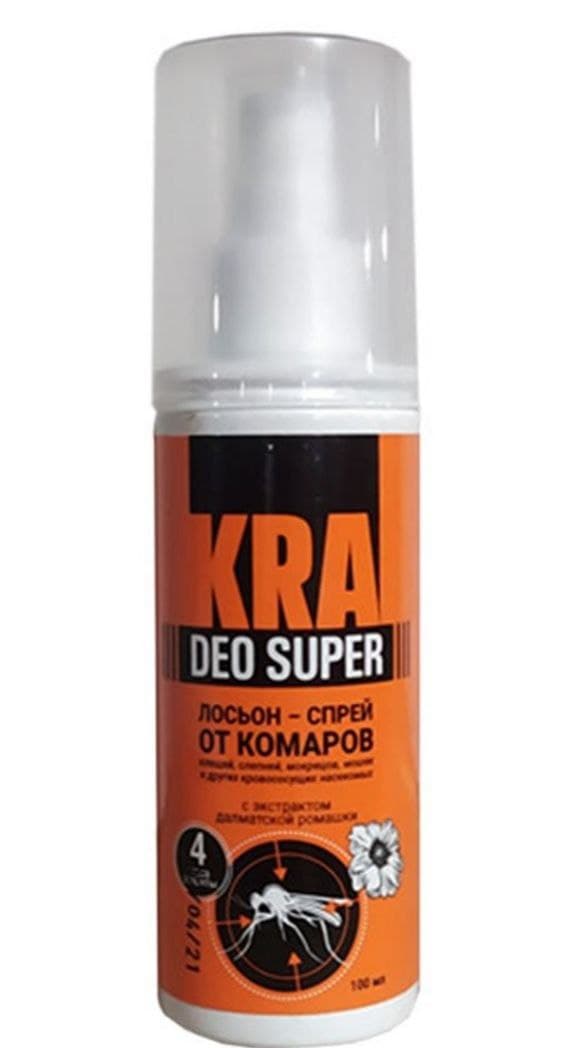 KRA DEO SUPER ЛОСЬЙОН-СПРЕЙ ВІД КОМАРІВ 100 МЛ